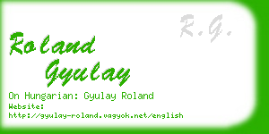 roland gyulay business card